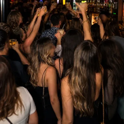 Cheers at the bar